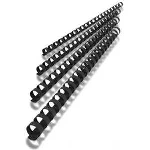 Fellowes Plastic Binding Combs Round 21 Loop 6Mm A4 Black Pack 100