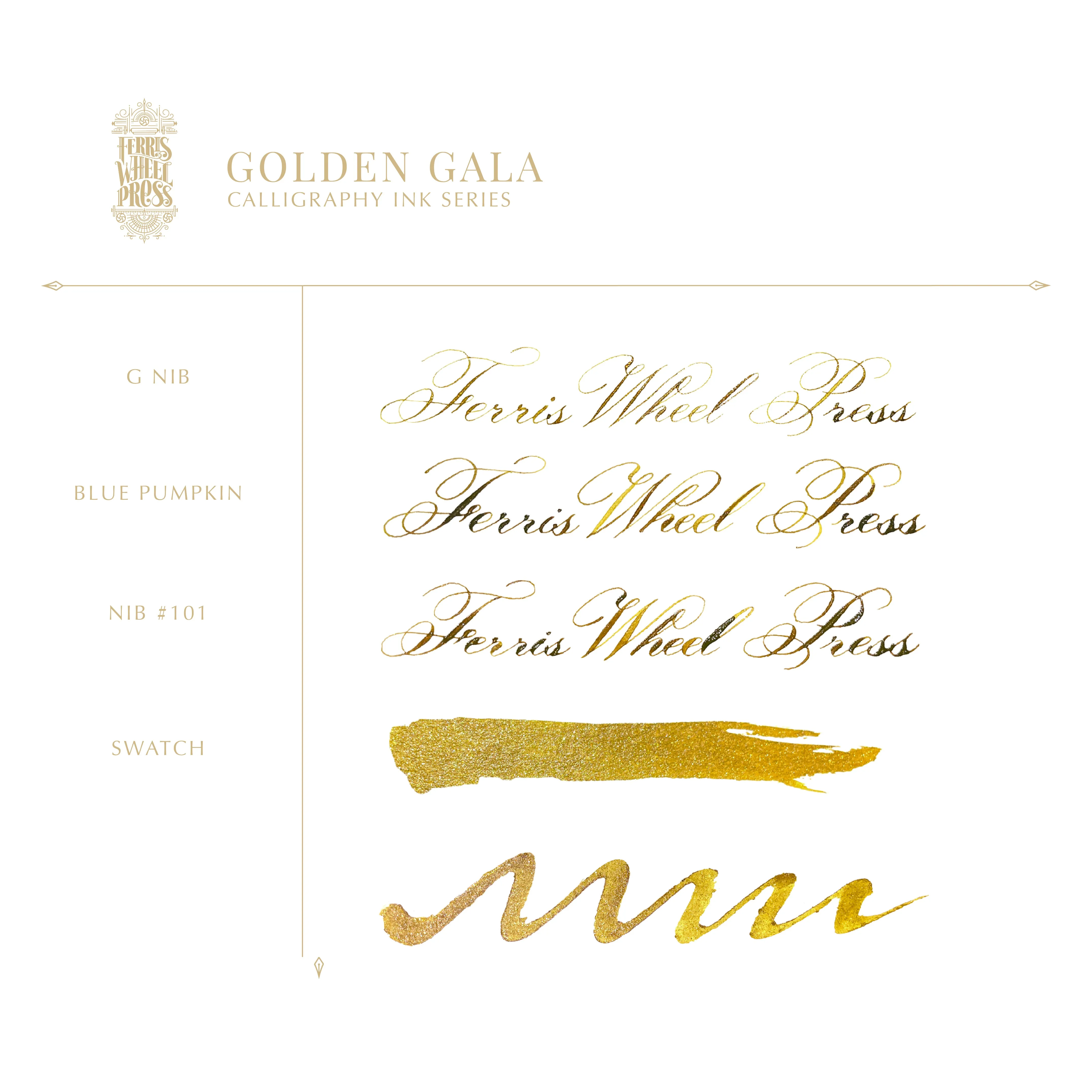 Ferris Wheel Press | Calligraphy Ink | Golden Gala
