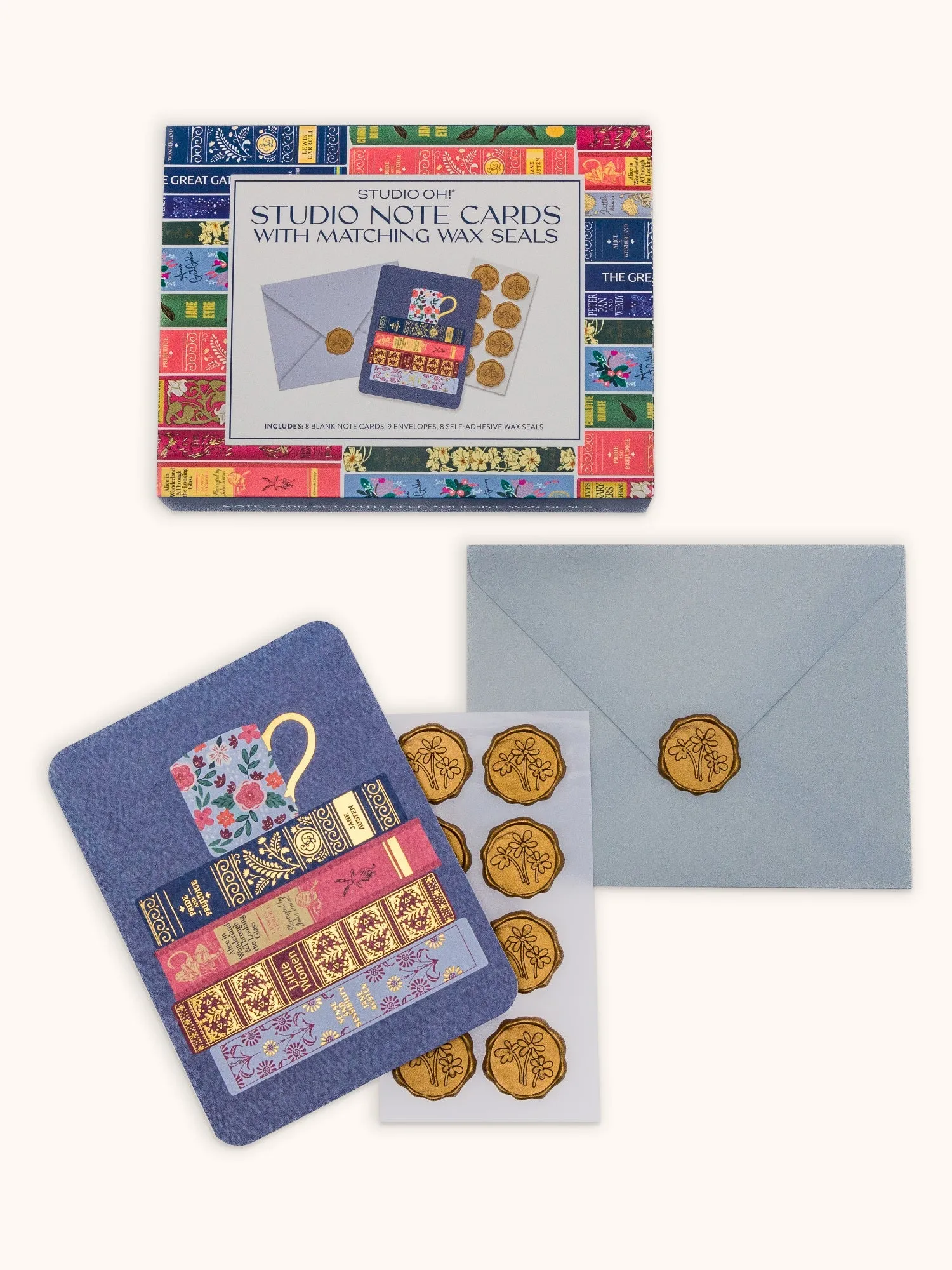 Fully Booked Note Cards with Wax Seals