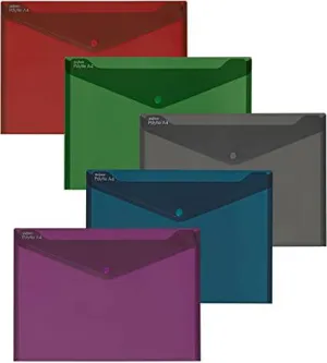 fusion A4 Polyfile Asstd Colours Pack of 5