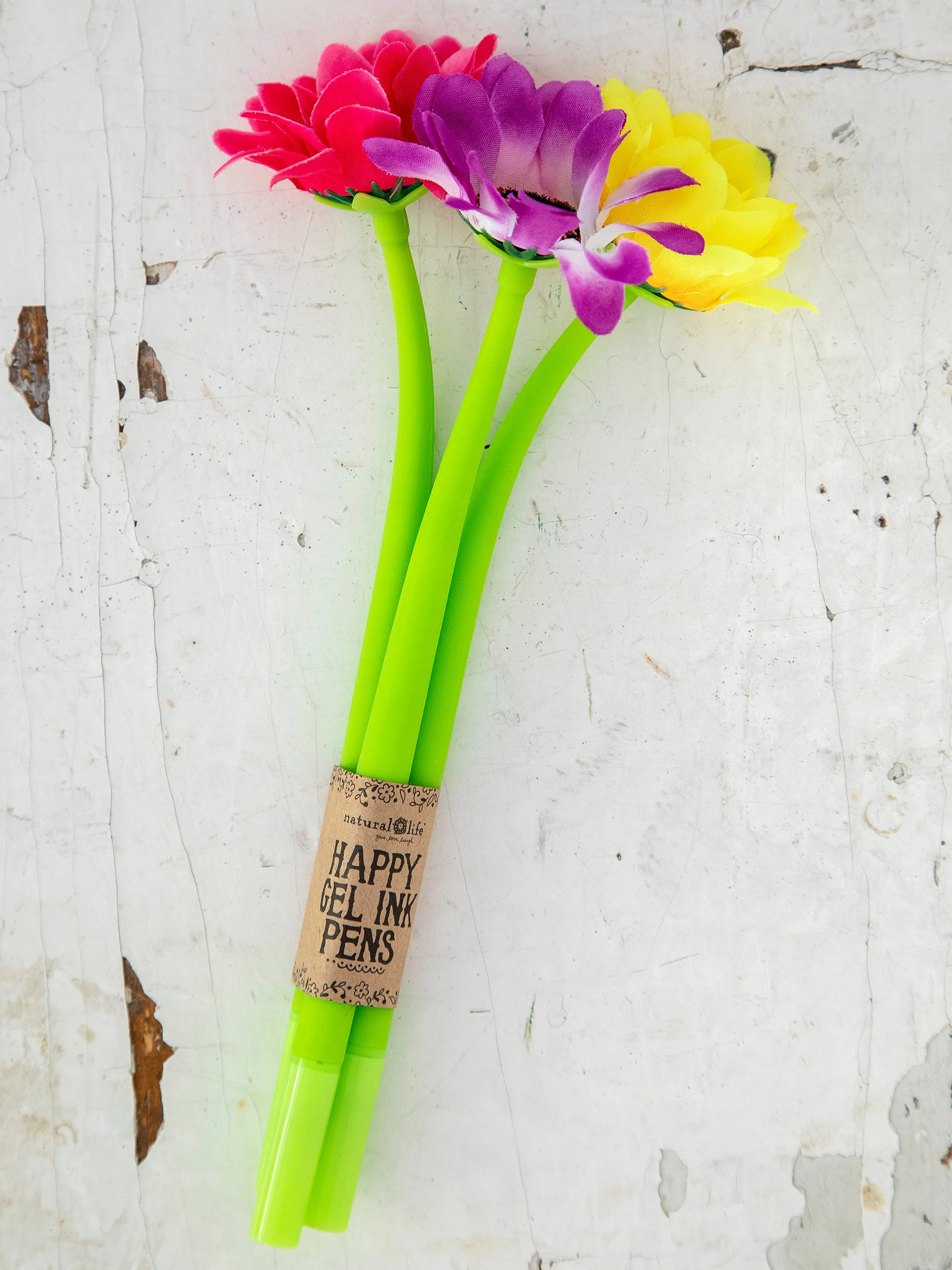 Happy Gel Ink Pens, Set of 3 - Gerber Daisies