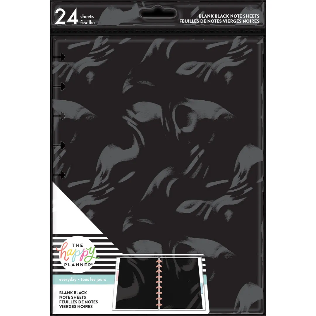 Happy Planner Black Classic Filler Paper - Blank