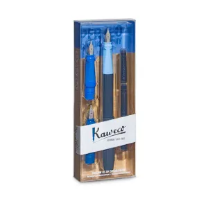 Kaweco Perkeo Calligraphy Set, Blue - Steel Nib