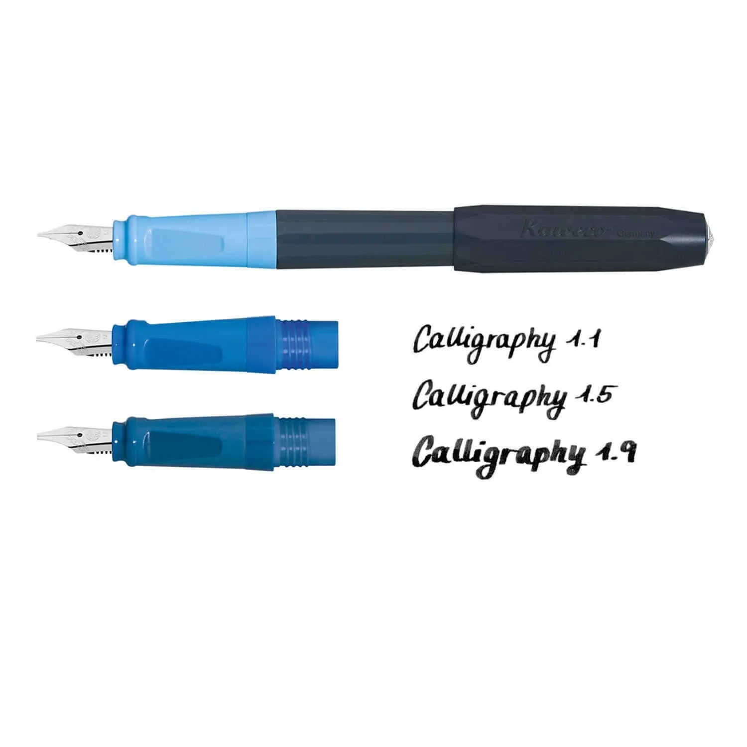Kaweco Perkeo Calligraphy Set, Blue - Steel Nib