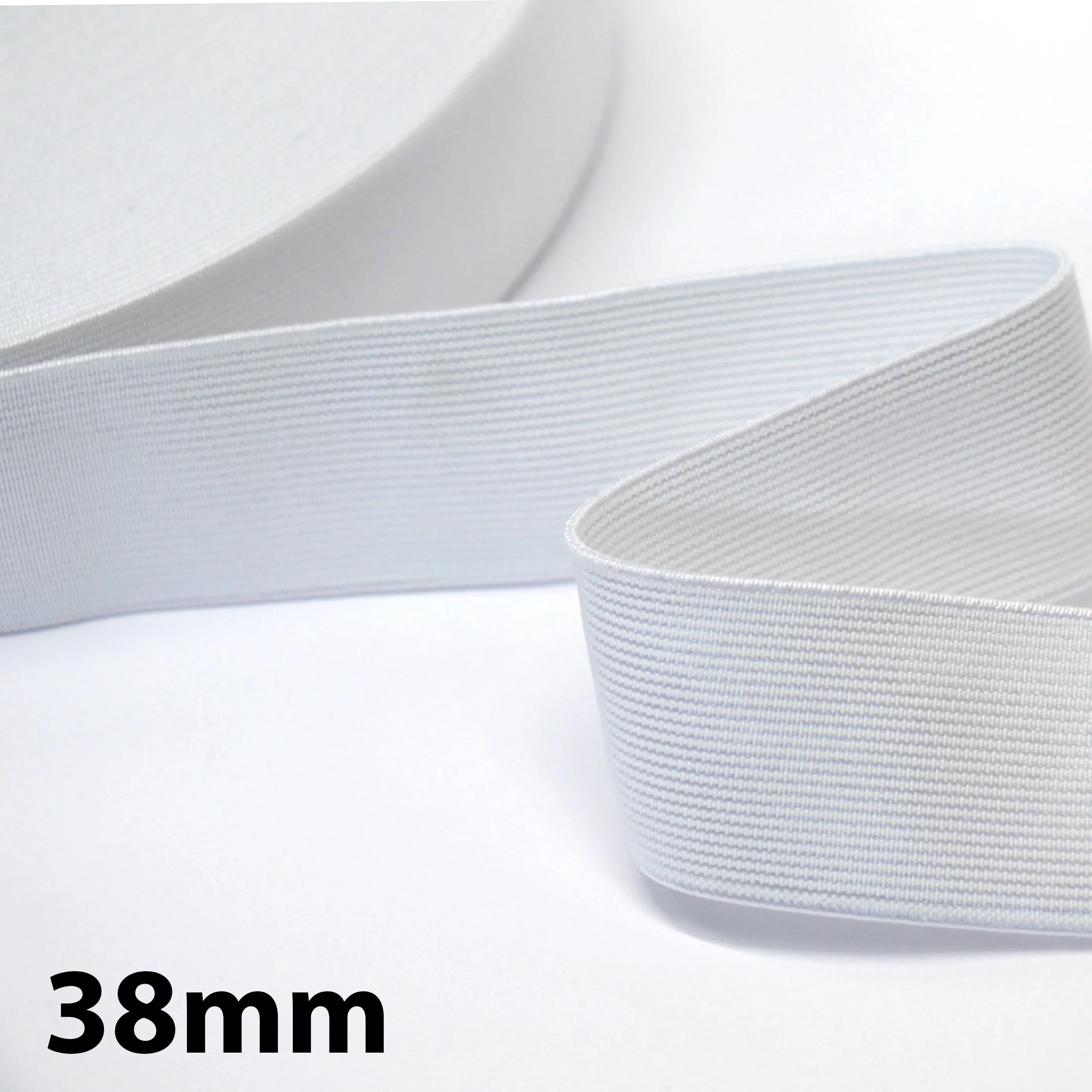 Knitted Elastic Black & White - 30M Roll