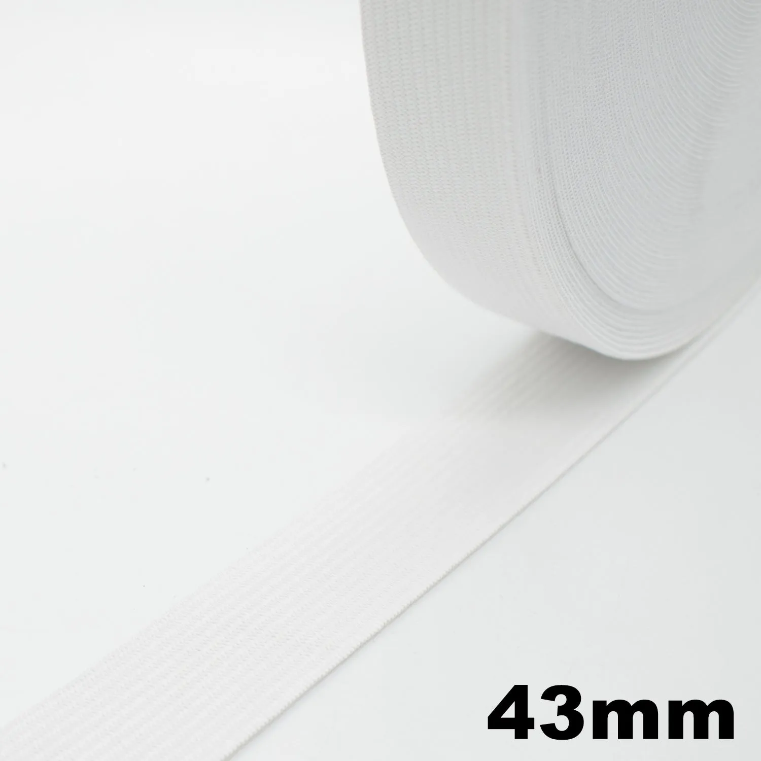 Knitted Elastic Black & White - 30M Roll