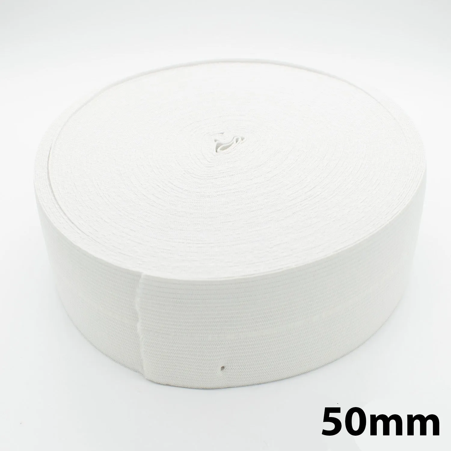 Knitted Elastic Black & White - 30M Roll