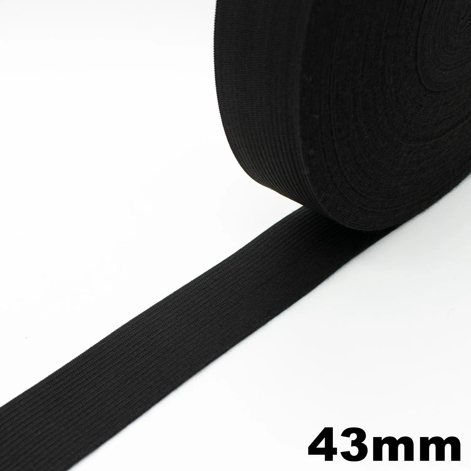 Knitted Elastic Black & White - 30M Roll