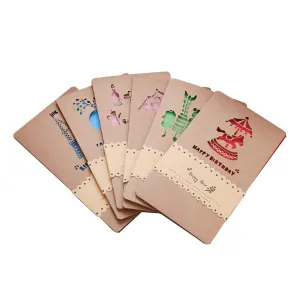 Korea Vintage Cutout Paper Carving Kraft Paper Greeting Cards NP-050013