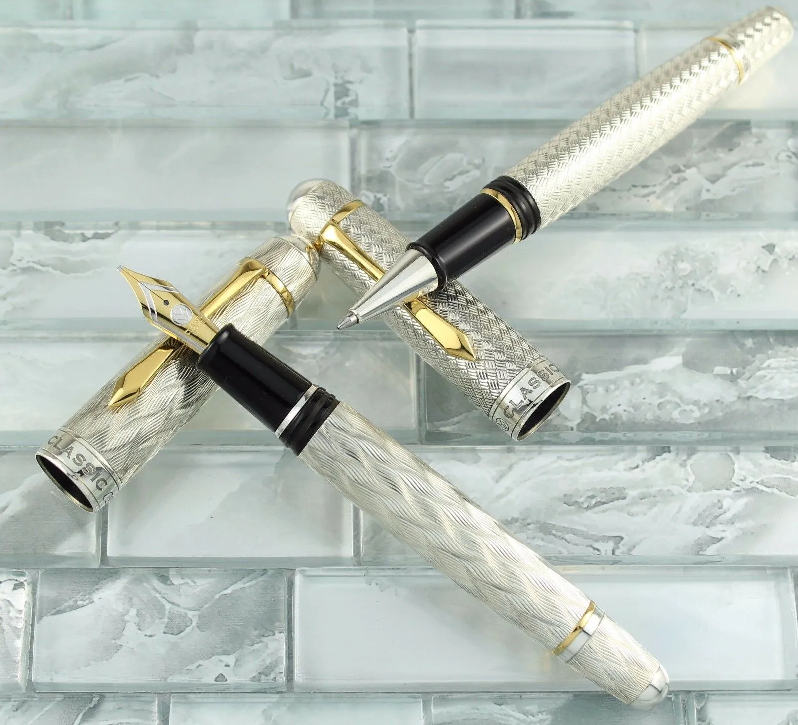 Lambrou Classic Pens CP8 Flamme FP and Vennerie Rollerball (Matching #142/250)