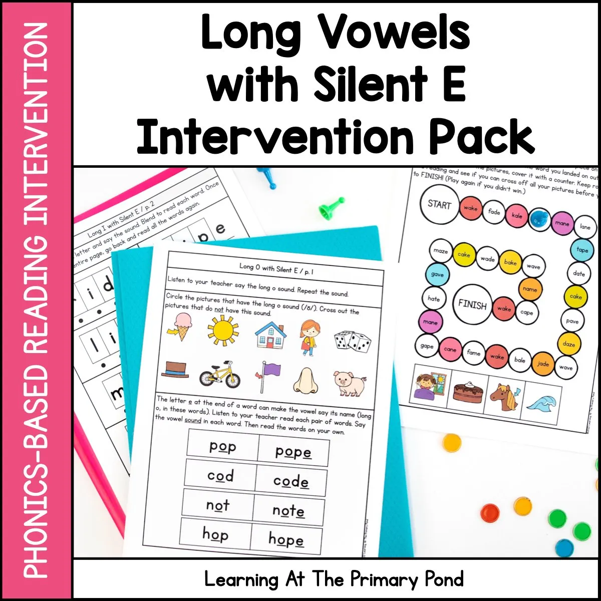 Long Vowels with Silent E (CVCe Words) Intervention Pack | No-Prep, Phonics-Based Reading Intervention