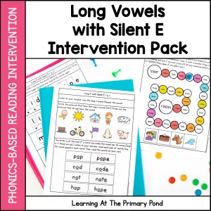 Long Vowels with Silent E (CVCe Words) Intervention Pack | No-Prep, Phonics-Based Reading Intervention