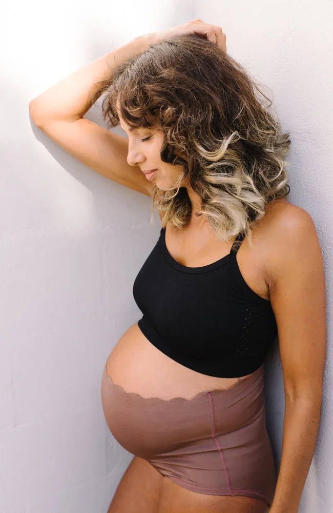 Maternity & Postpartum Support Bloomers  - Scallop Edge Coco