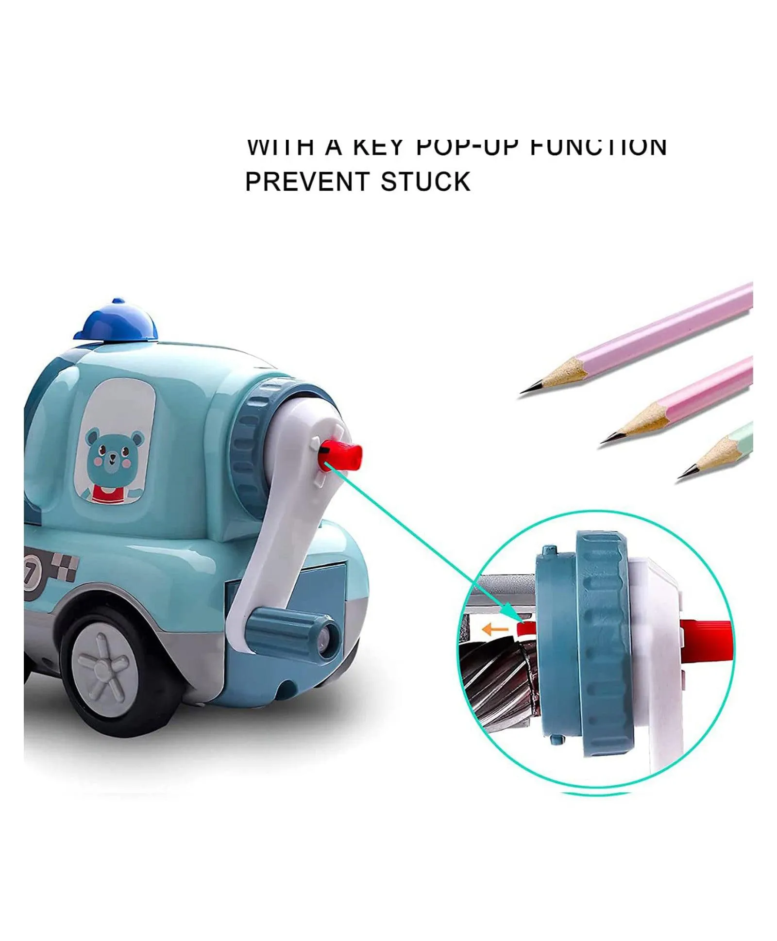Mini Car On Wheels Manual Pencil Sharpener