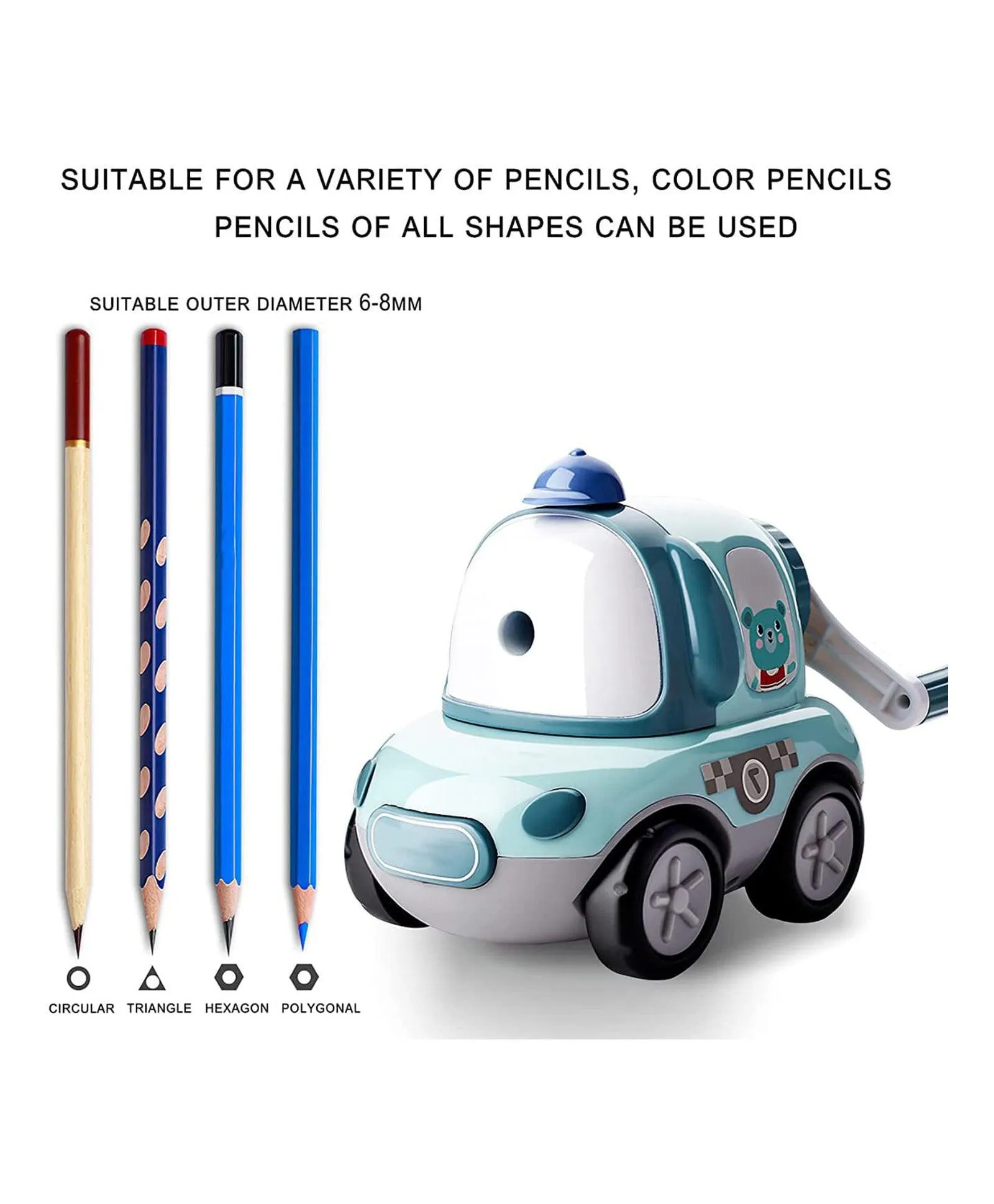 Mini Car On Wheels Manual Pencil Sharpener
