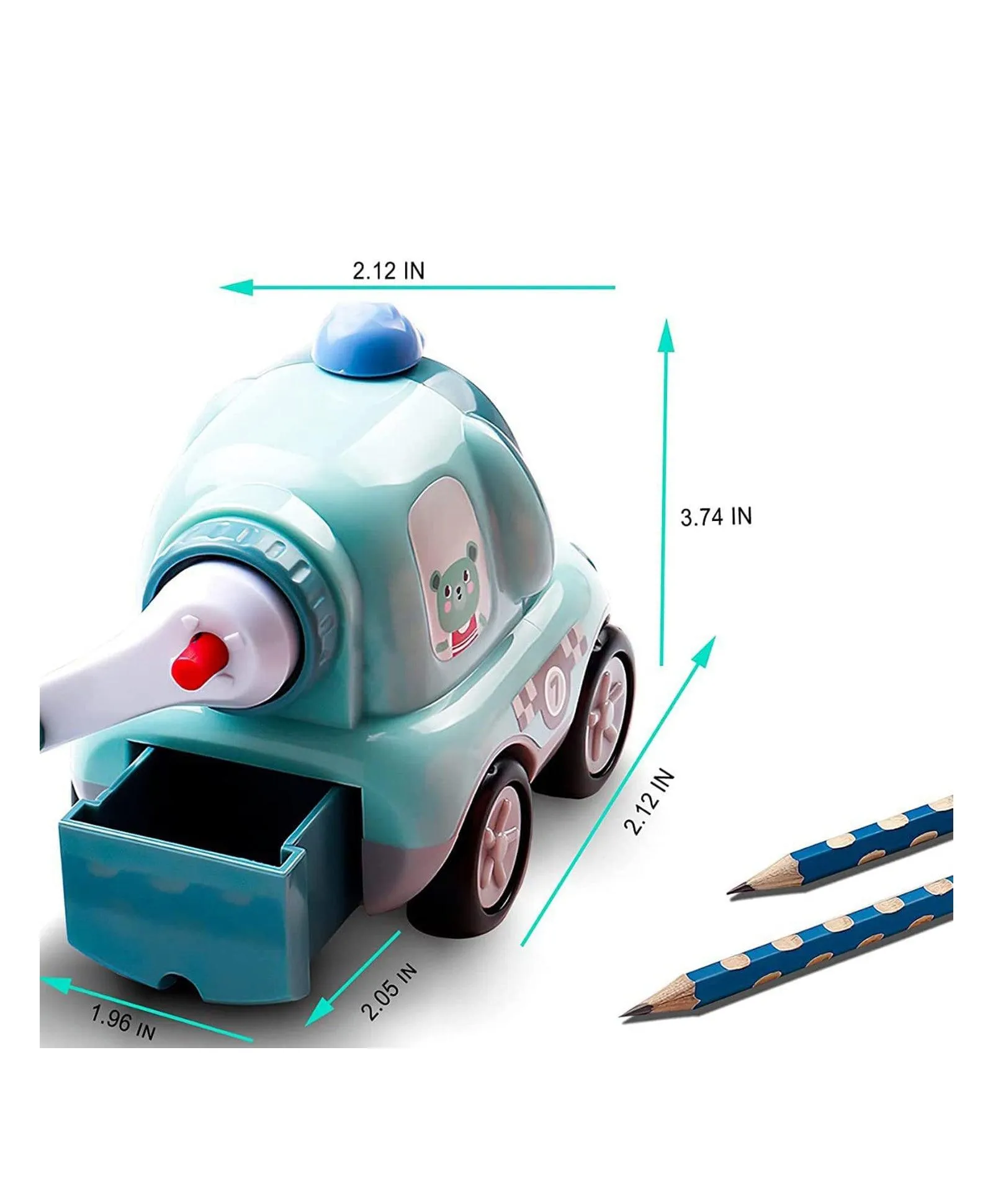 Mini Car On Wheels Manual Pencil Sharpener