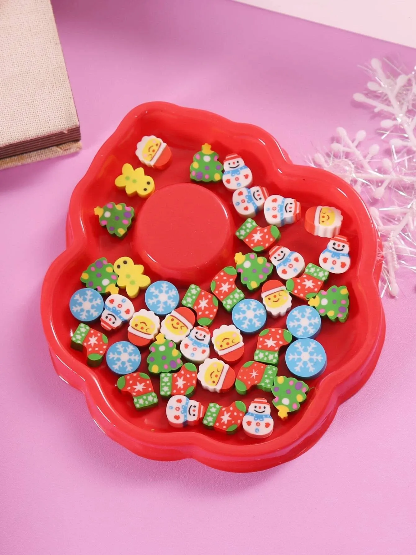 Mini Christmas Eraser Set (Random Design)