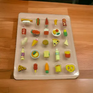 Mini Meal Erasers Set.