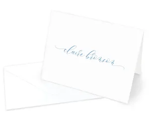 Modern Script Folded Note Cards