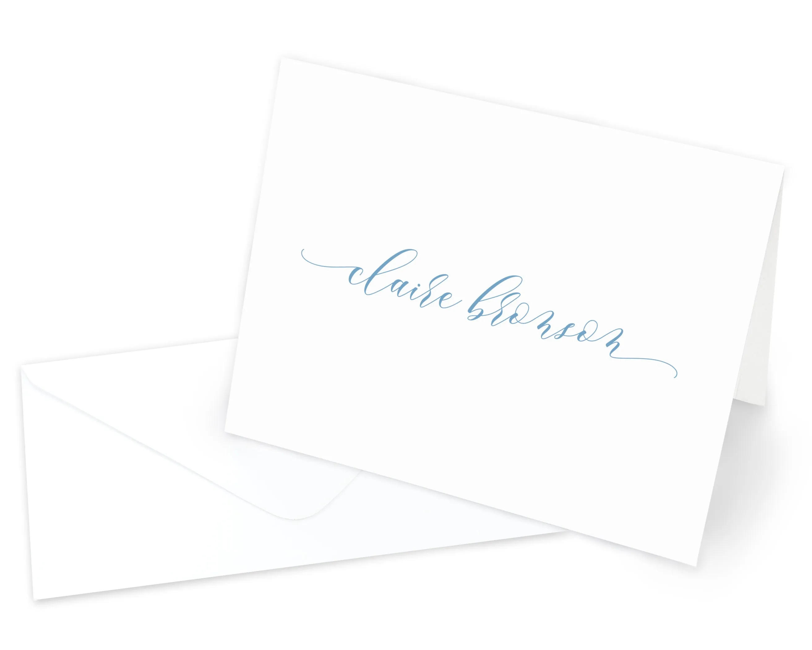Modern Script Folded Note Cards