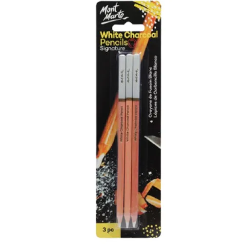 Mont Marte Signature White Charcoal Pencils 3pc