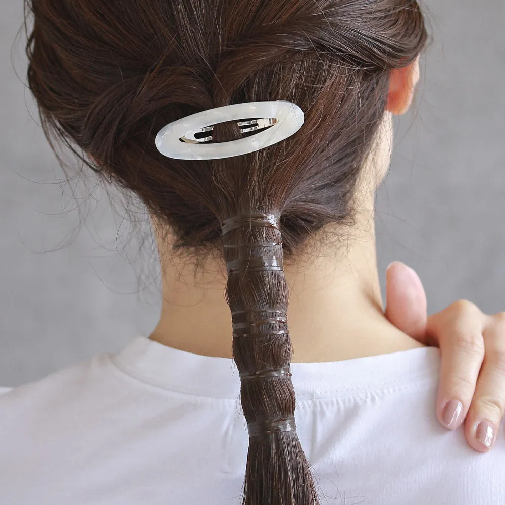 Oval Marble Snap Clip