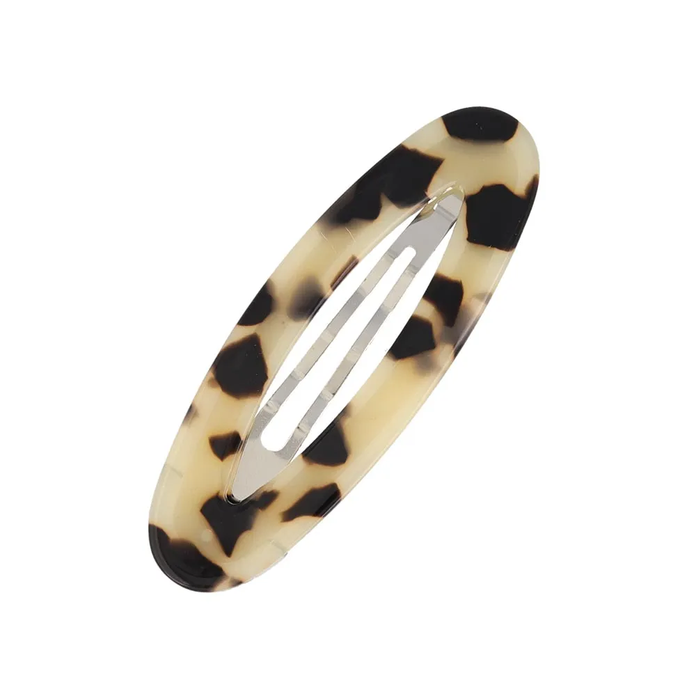 Oval Marble Snap Clip