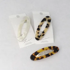 Oval Marble Snap Clip