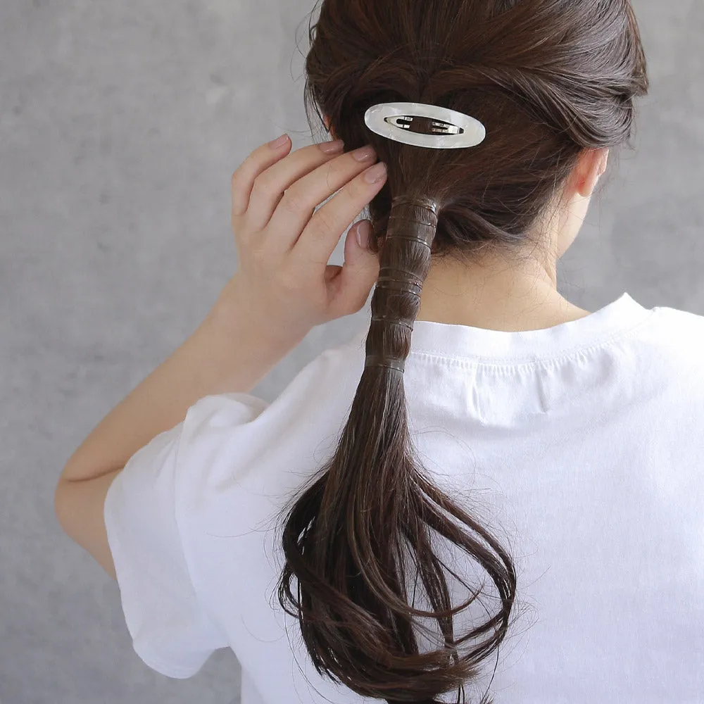 Oval Marble Snap Clip