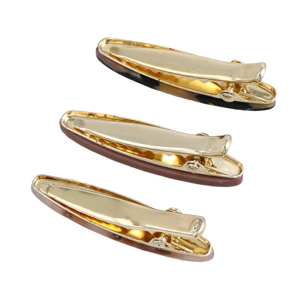 Oval Mini Hair Clip Set
