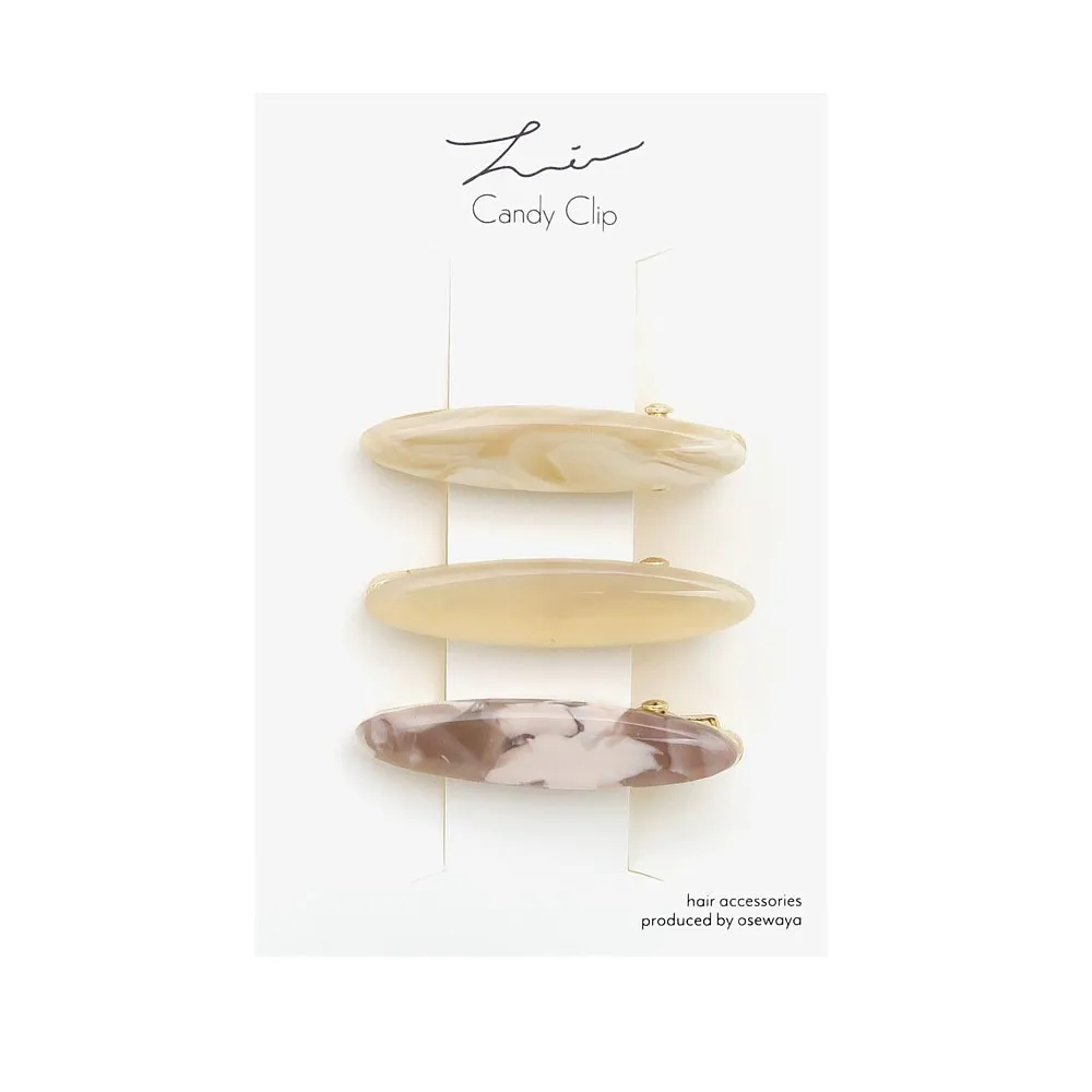 Oval Mini Hair Clip Set