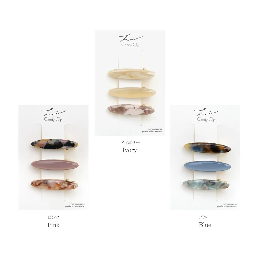 Oval Mini Hair Clip Set