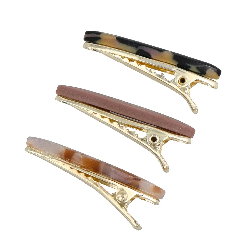 Oval Mini Hair Clip Set