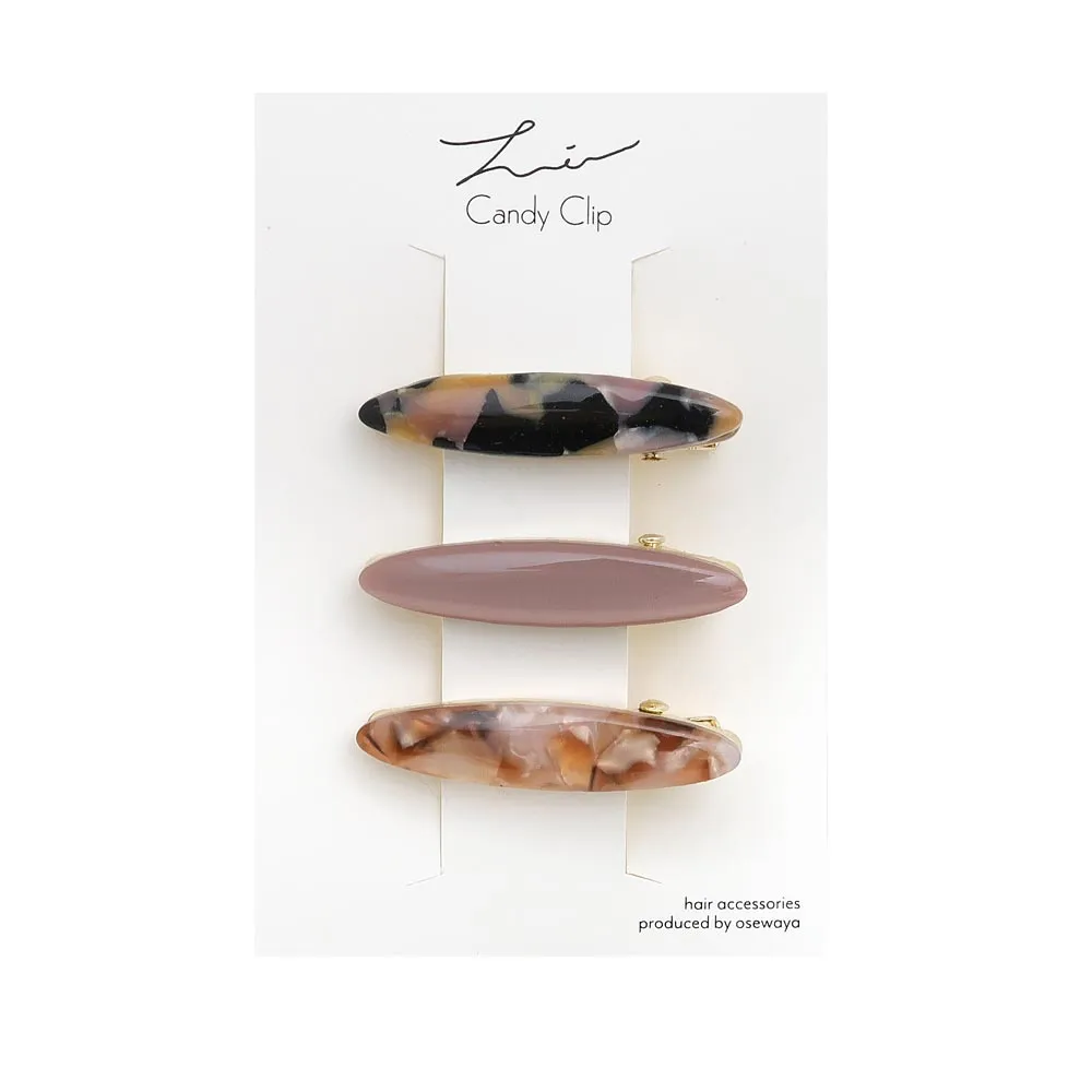 Oval Mini Hair Clip Set