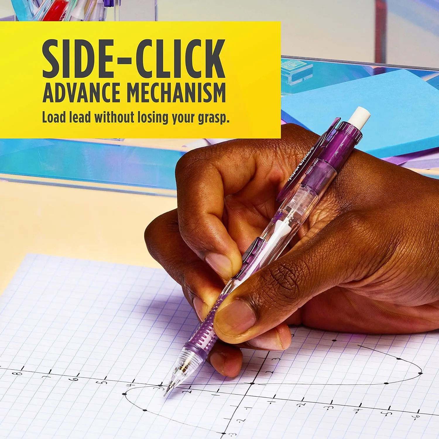 Paper Mate Clearpoint Mechanical Pencils, HB #2, 1 Lead Refill Set, 2 Erasers