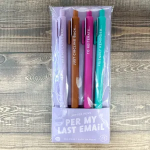 Per My Last Email Jotter Pens Set of 4