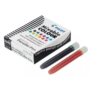 Pilot Parallel Pen Refills Mixable Assorted Colours X12