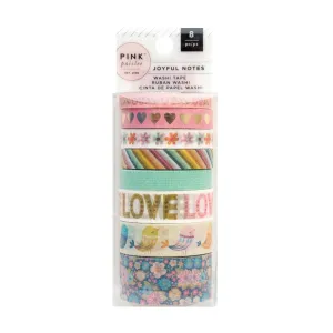 Pink Paislee Joyful Notes Washi Tape 8/Pkg