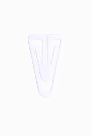 Plastiklips Paper Clips Large Size 200 Pack WHITE (LP-0610)