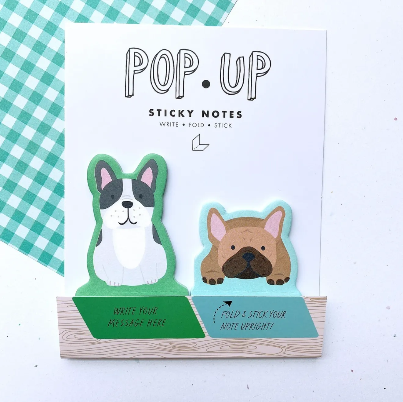 Pop Up Sticky Notes: Frenchie Dogs