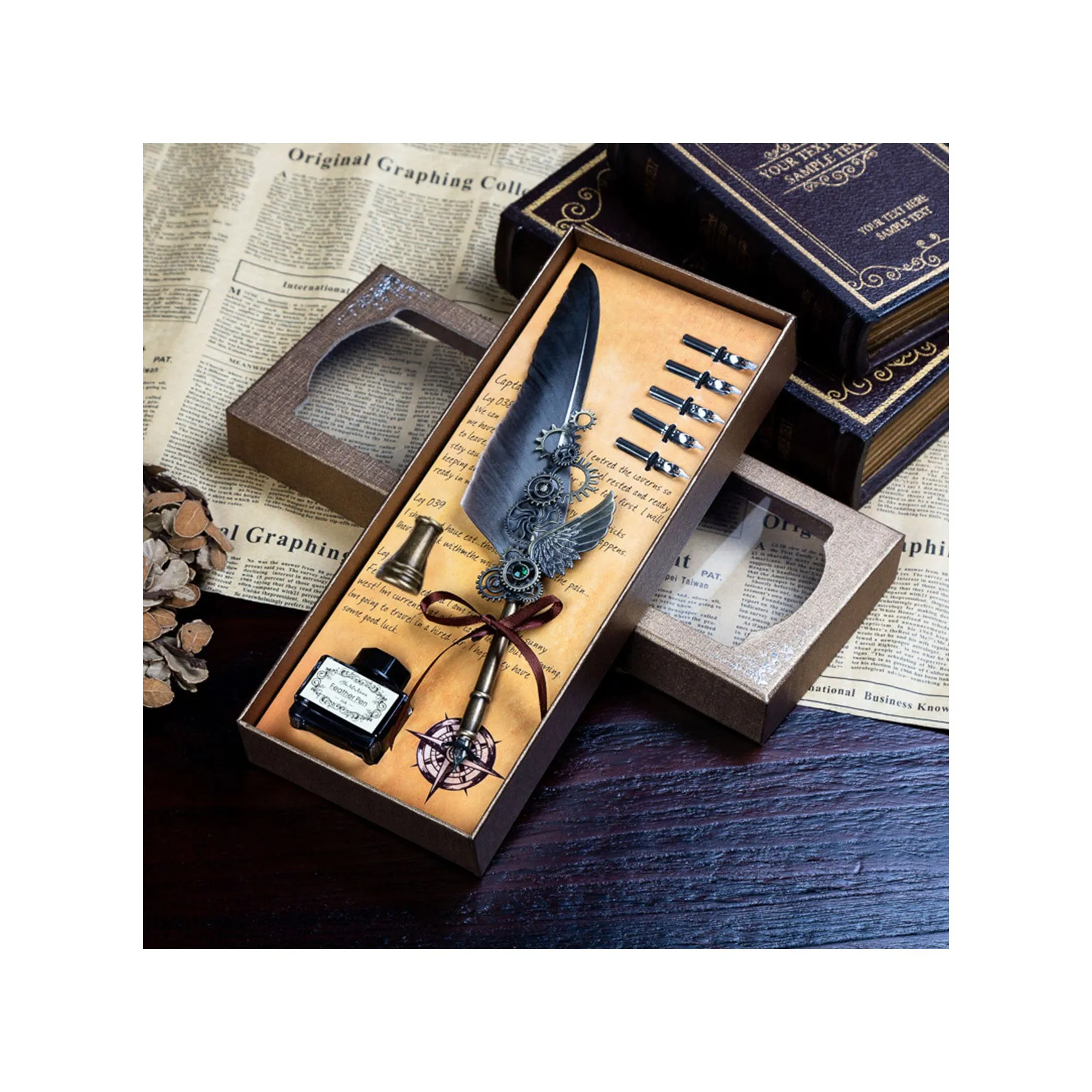 Poppy Crafts Calligraphy Set #5 - Steampunk - Black