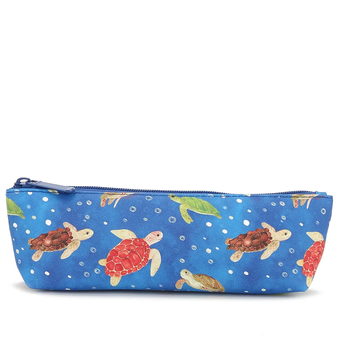Pouch Pencil Case Local Turtles Blue