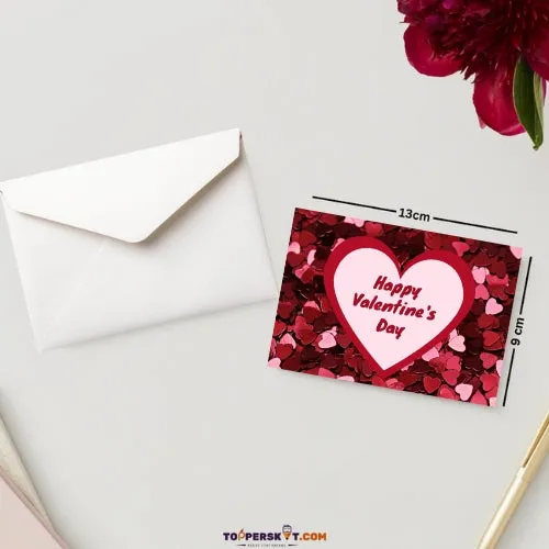 Premium Valentine's Day Greeting Card 300 GSM Cold Pressed Paper with 1 Envelope