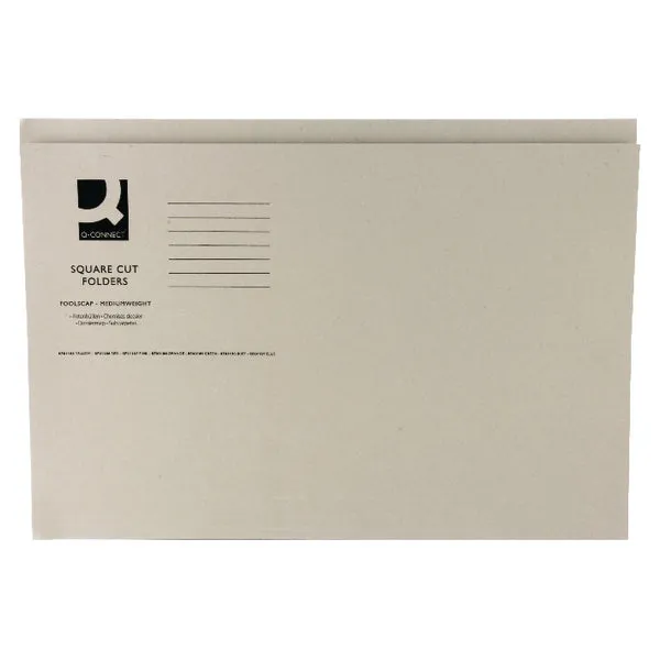 Q-Connect Buff S Cut Folder 250gm Pk100