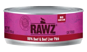 Rawz Beef & Beef Liver Pate cat cans 5.5 oz (8% Case Discount)