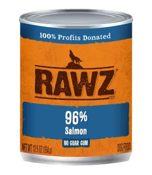 RAWZ® Steam Cooked 96% Salmon Recipe, Wet Dog Food Topper, 12.5oz Case of 12