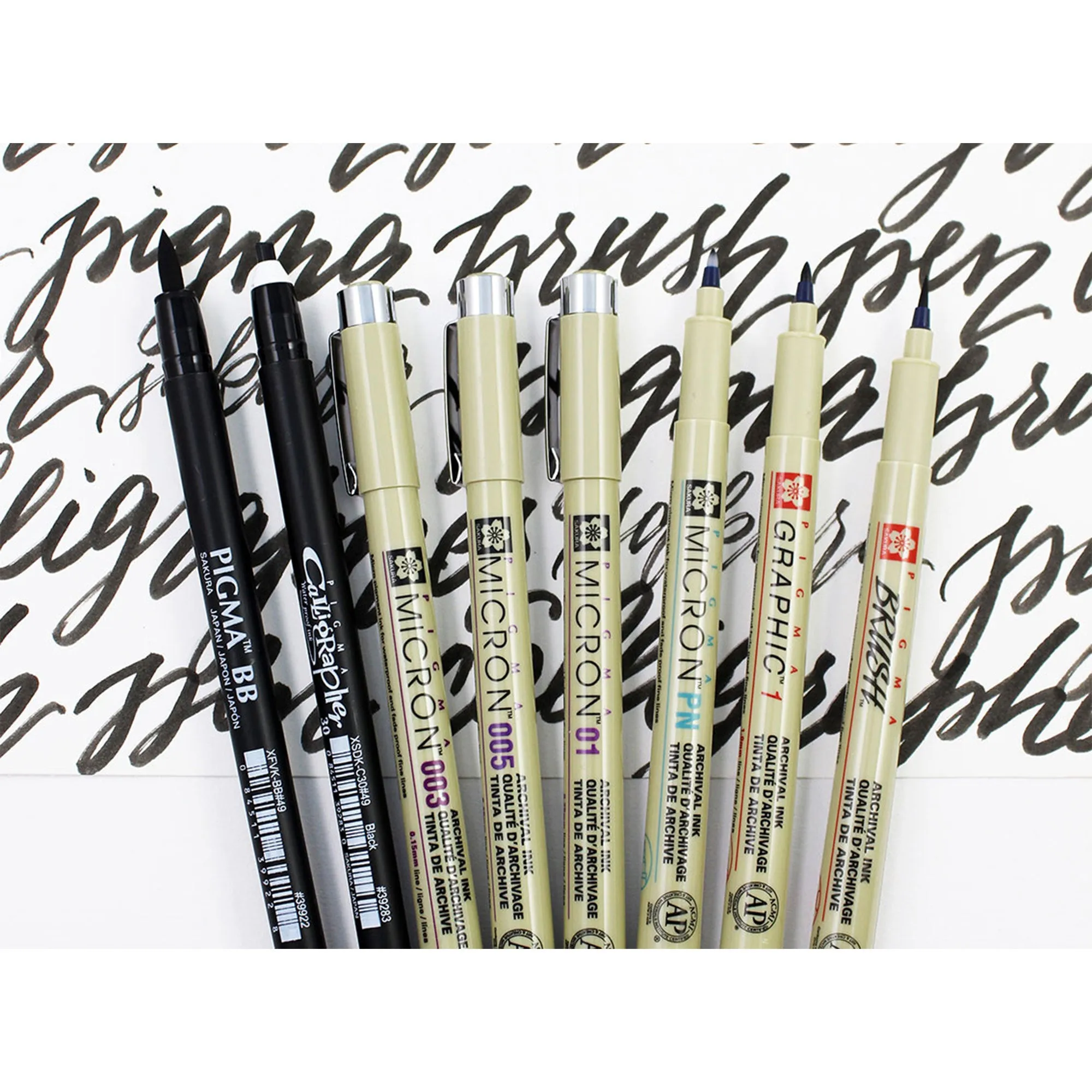 Sakura Pigma Micron Fineliners - Set of 8