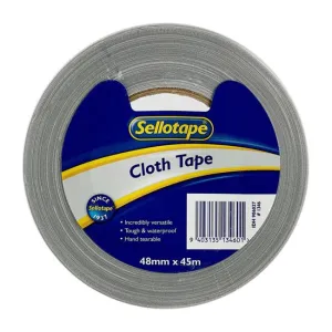 Sellotape 1346 Cloth Tape Silver 48mmx45m