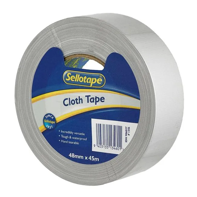 Sellotape 1346 Cloth Tape Silver 48mmx45m