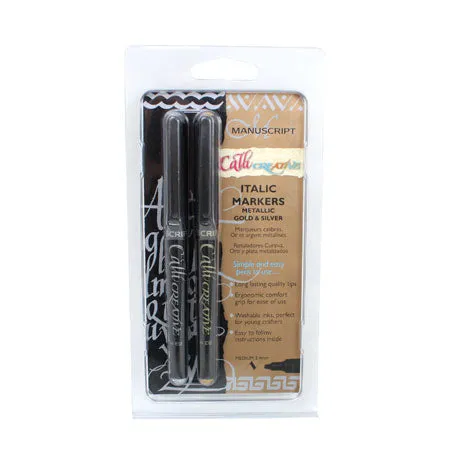 Set of 2 Metallic CalliCreative Markers